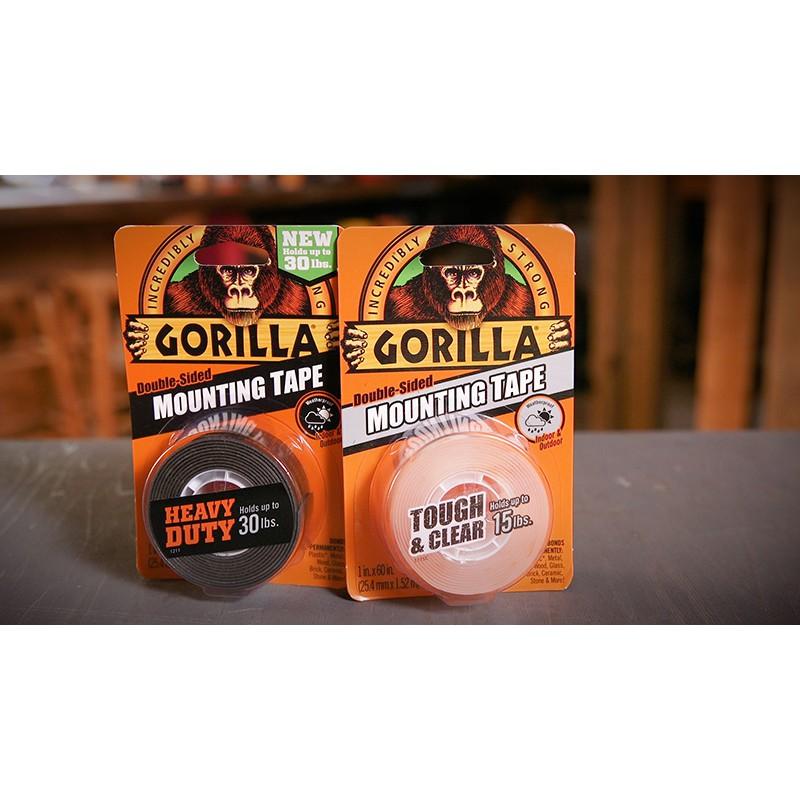 Băng Dính Trong 2 Mặt Siêu Chắc, Chịu Lực Tốt, Băng Keo Trong 2 Mặt Gorilla Tough & Clear Mounting Tape XL