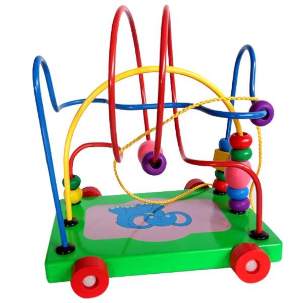 Xe Kéo Luồn Hạt Bằng Gỗ An Toàn Cho Bé - Loại To