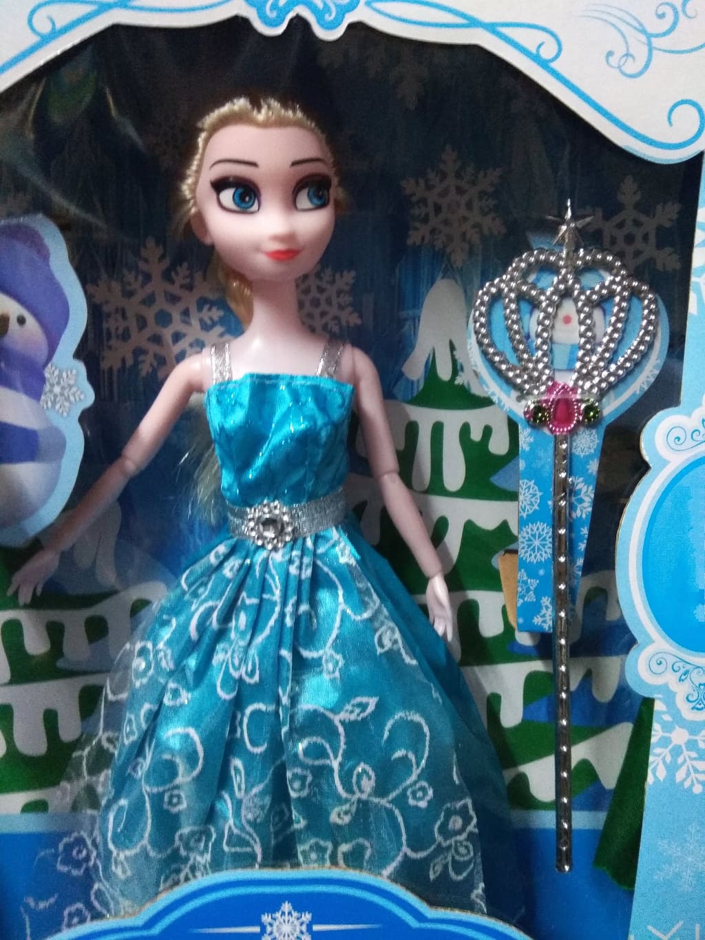 Bộ đồ chơi búp bê Elsa thay váy - Công chúa Frozen có khớp thay đổi tư thế linh hoạt - Nữ hoàng băng giá có vương niệm và quyền trượng - Váy áo và bộ đồ trang điểm với công chúa Elsa 30 chi tiết
