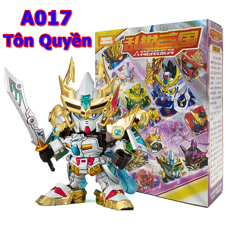 Đồ Chơi Xếp Hình Gundam Tôn Quyền A017 - Mô Hình Lắp Ráp Tướng Gundam Tam Quốc Sun Quan The Three Kingdom