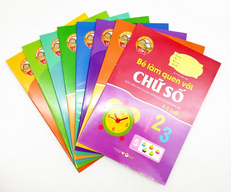 Bộ Sách Giúp Bé Vào Lớp 1 - Biên Soạn Theo Chương Trình Giáo Dục Mầm Non Mới (Dành Cho Bé Từ 4 - 6 Tuổi) (Bộ 8 Cuốn)