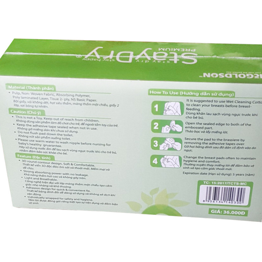 Miếng lót thấm sữa StayDry Premium
