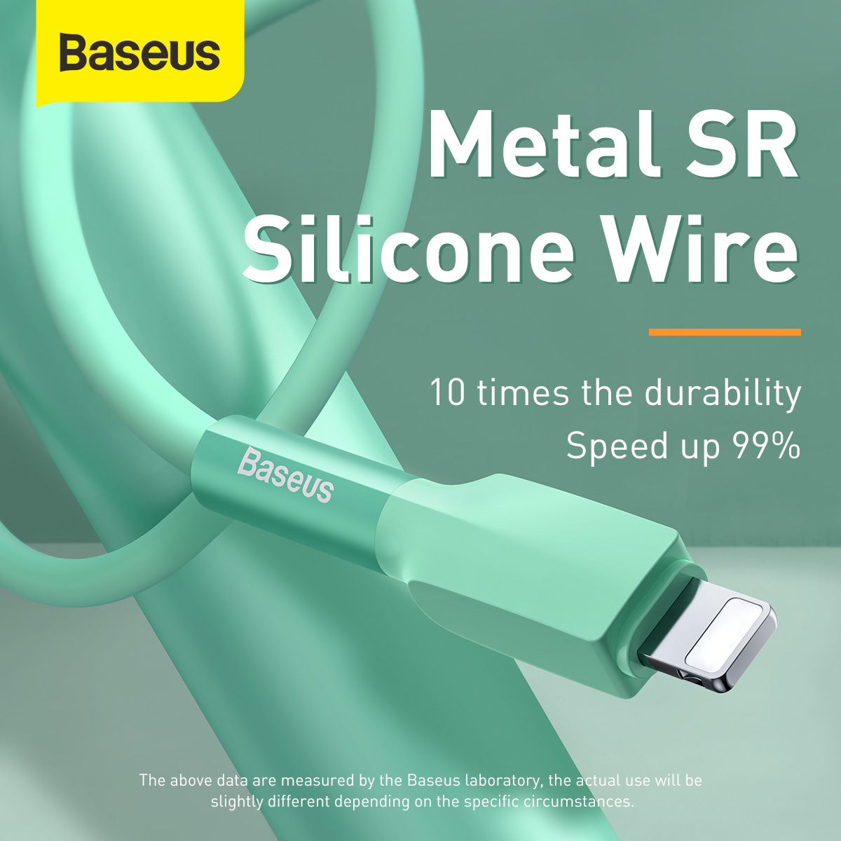 Cáp sạc nhanh 2.4A chất liệu silicon dẻo cho iPhone Baseus Silica Gel Lightning Cable (2.4A/480Mbps, 1m, Metal SR Siêu bền, Chống bám bẩn, chống gãy) - Hàng Chính Hãng