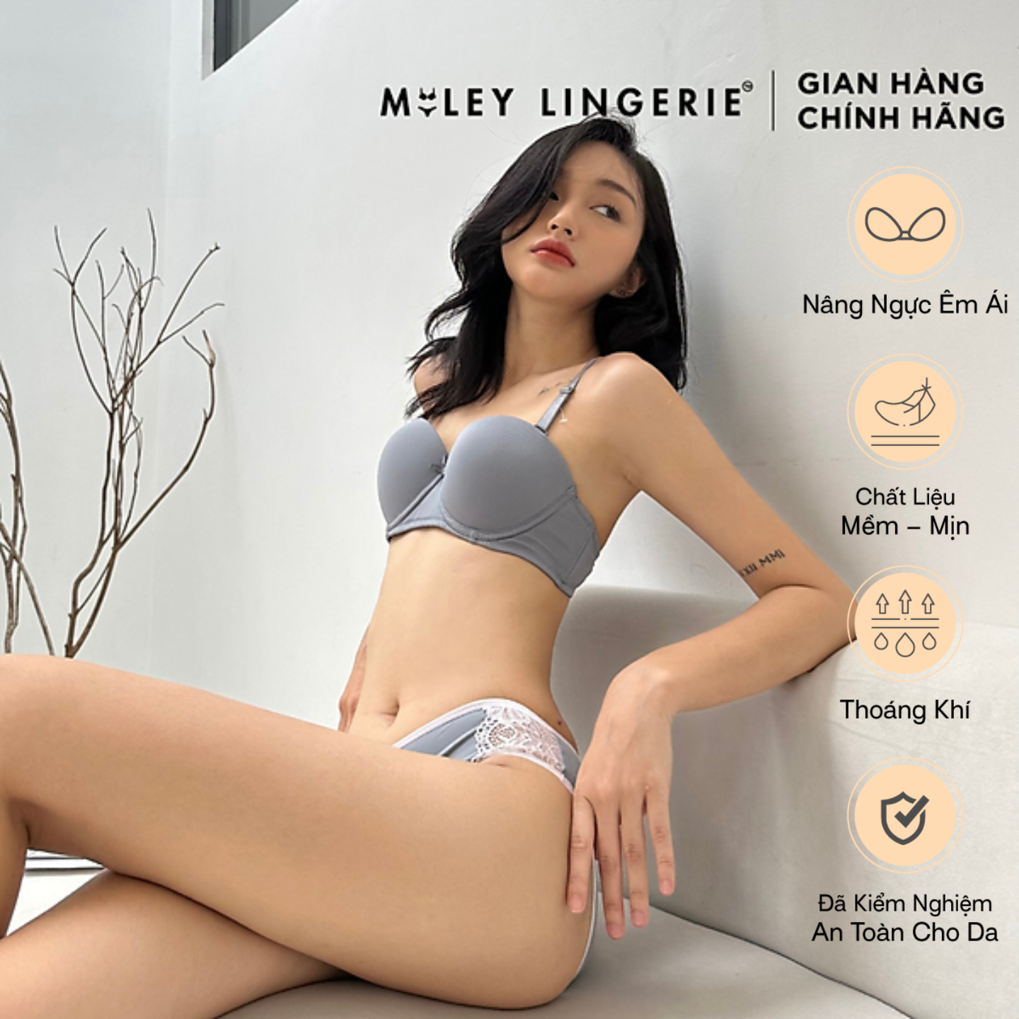 Áo ngực nữ cúp ngang Miley Lingerie BRM11002