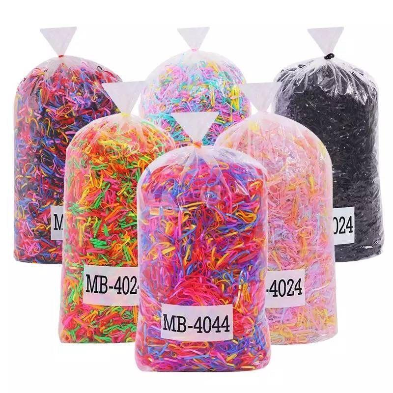 1 Kg dây chun, dây nịt buộc tóc loại màu đen và nhiều màu