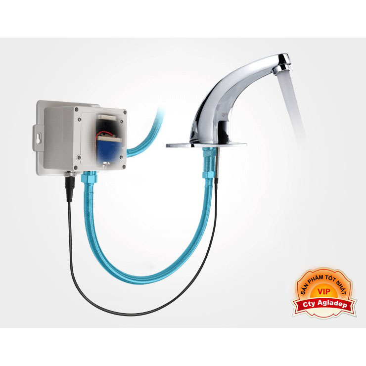 Vòi Lavabo cảm ứng tự động mở ngắt nước + 2 dây cấp - Cao cấp Intehasa Hàn Quốc