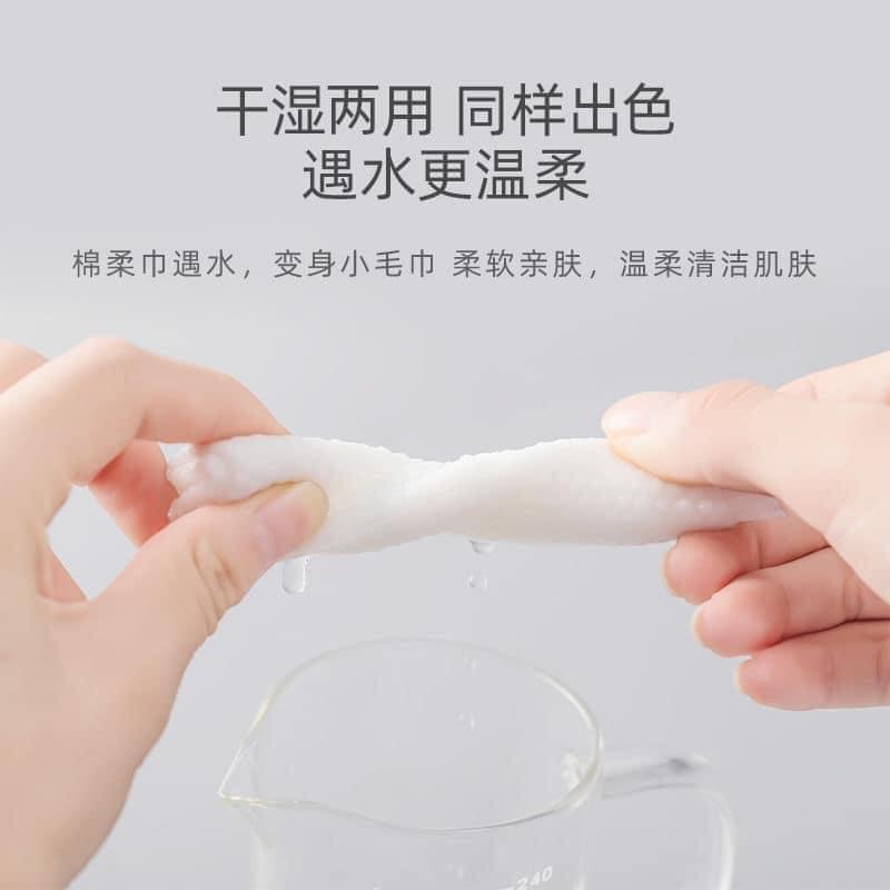 Khăn lau mặt khô - Khăn dùng 1 lần tẩy trang đa năng cotton cao cấp