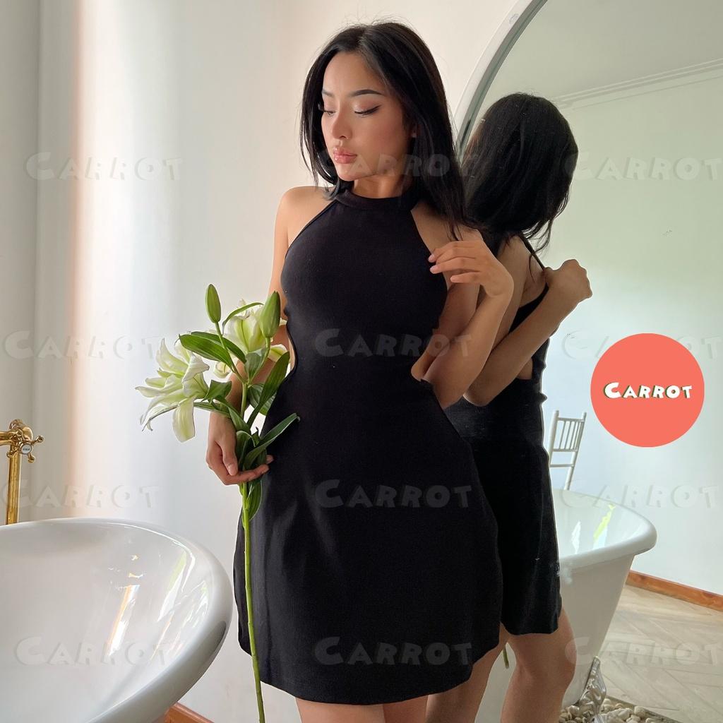 Đầm body sexy thiết kế có mút tôn dáng gợi cảm phối cổ yếm váy nữ ngắn carrotxinhdep đi tiệc đi dạo phố (73)