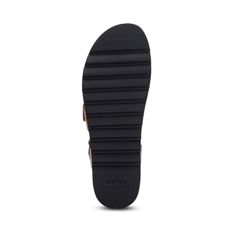 Giàyl sức khỏe nữ Aetrex Romy Ginger - sandal đế đệm nâng vòm cho bàn chân bẹt