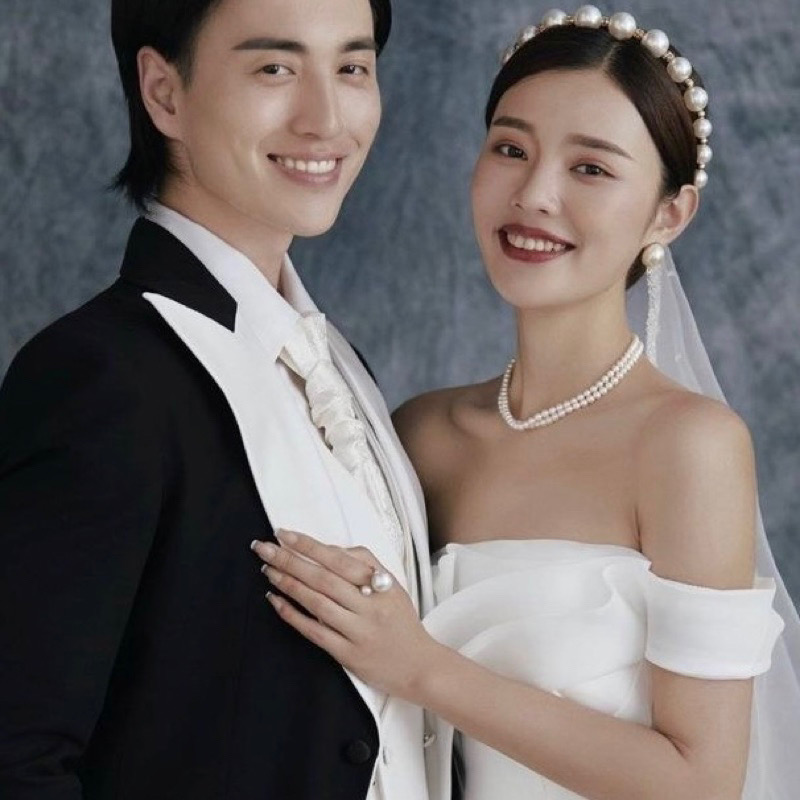  N743 chuỗi hạt ngọc trai vòng cổ cưới 2 sợi hạt 6li dây chuyền ngọc trai nhân tạo xinh xắn cho nữ