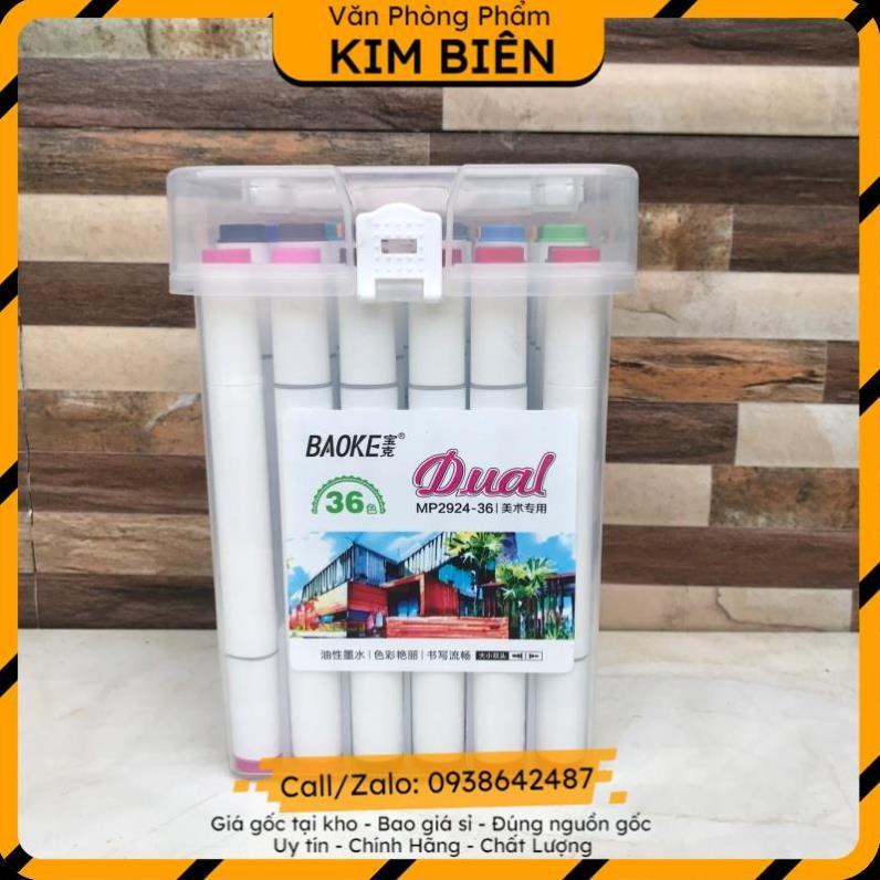 ️sỉ vpp,sẵn hàng️ Bút dạ màu cao cấp Marker 2 đầu BaoKe MP 2924 - VPP Kim Biên