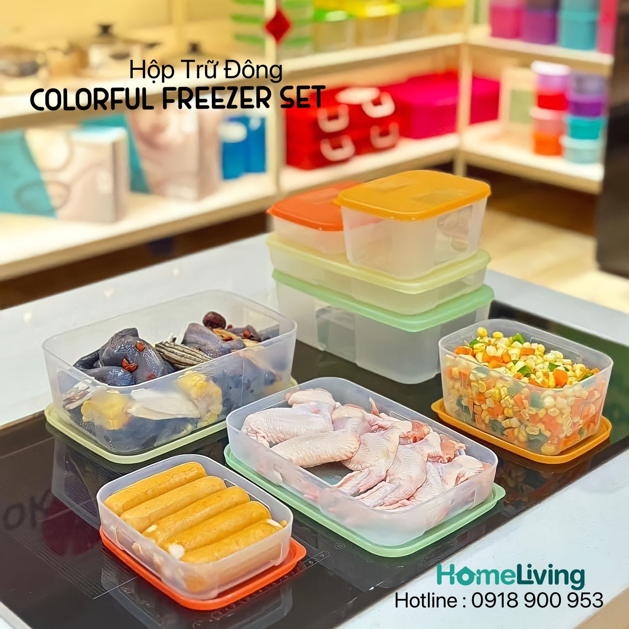 Bộ Trữ Đông Tupperware Freezermate Colorful Set 8