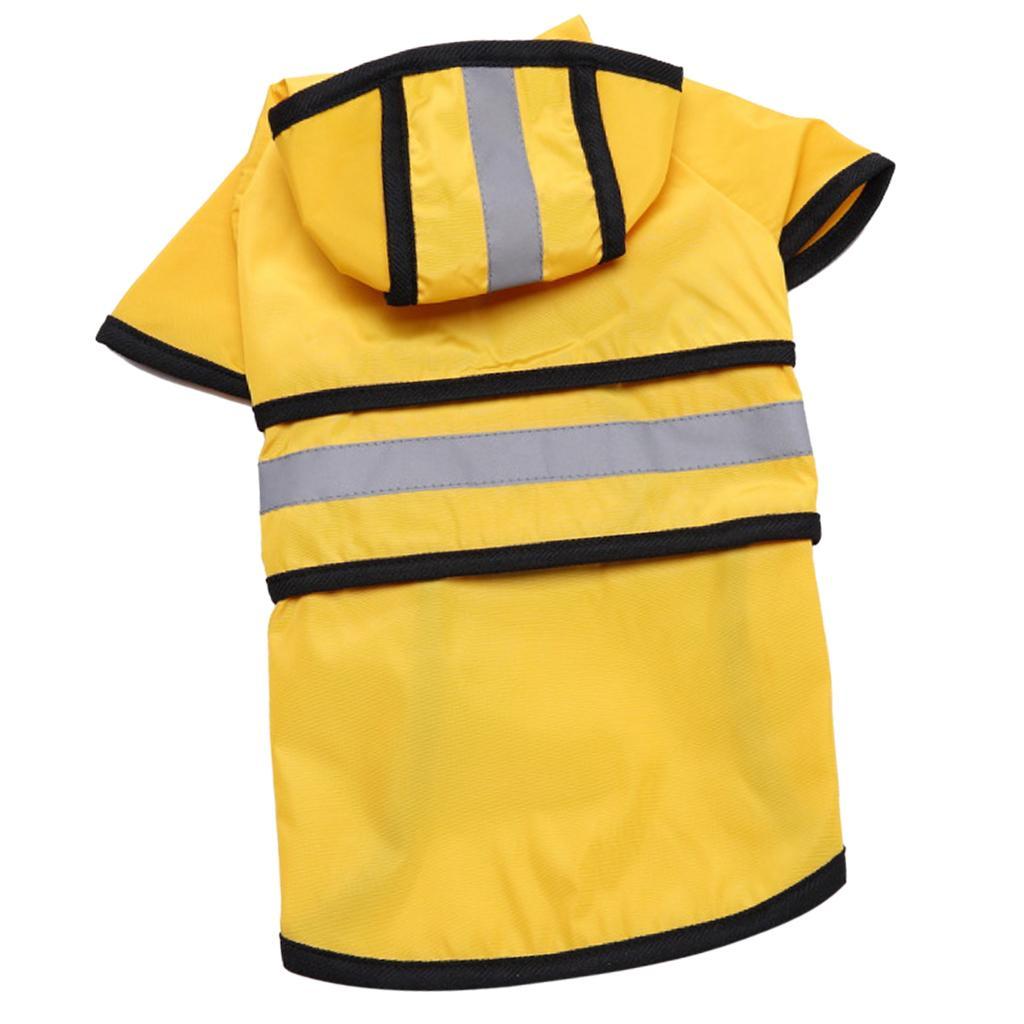 Dog Raincoat Raincoat Reflective Rain Rainwear Safety for Small Dog Yellow S