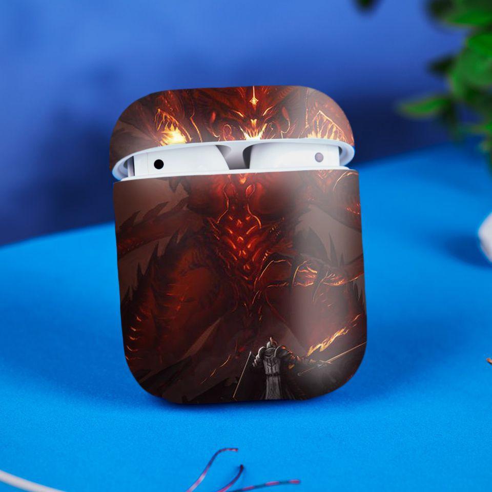 Miếng dán skin cho AirPods in hình Diablo - diabl004 (AirPods ,1 2, Pro, TWS, i12)