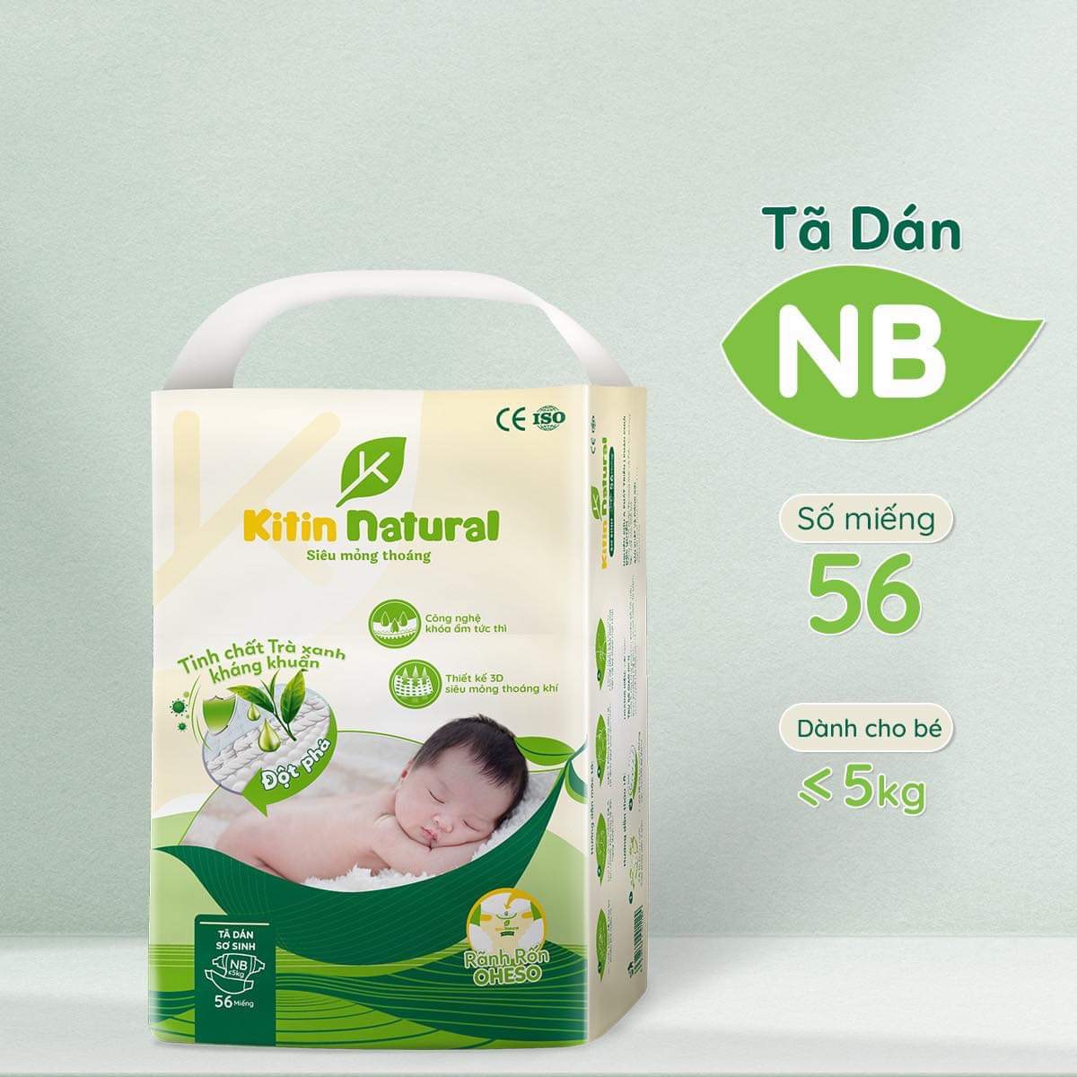 ( Combo 3 bịch Kitin Natural ) tả Dán /Quần các size  được 1 Thú Bông Kute