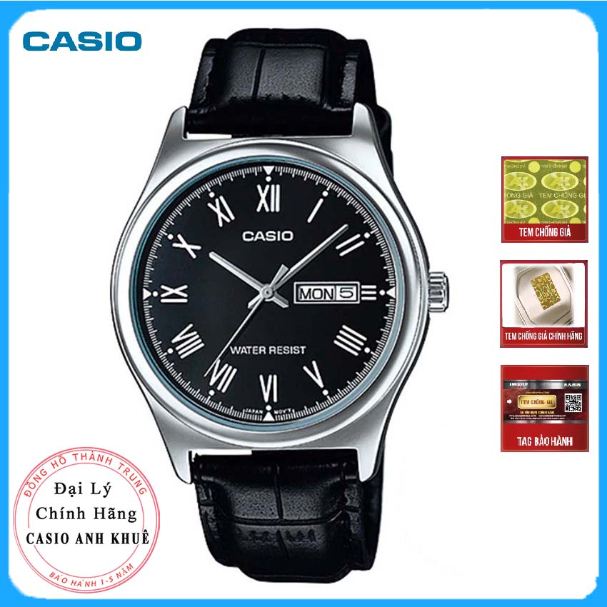 Hình ảnh Đồng Hồ Nam Casio MTP-V006L-1BUDF Dây Da Đen