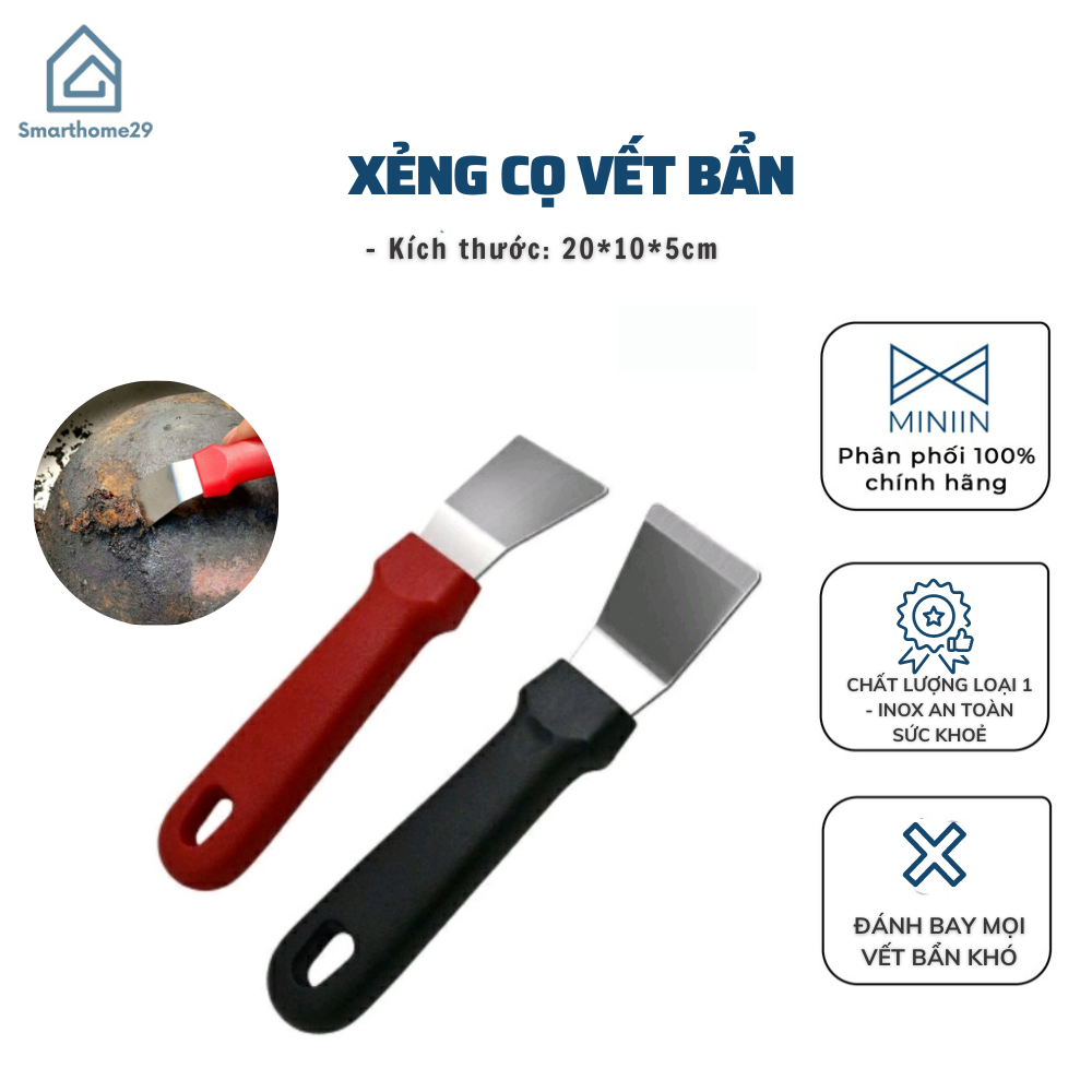 Dụng Cụ Xẻng Làm Sạch Vết Bẩn Trên Xoong Nồi, Tủ Lạnh Bằng Thép Không Gỉ - HÀNG CHÍNH HÃNG MINIIN