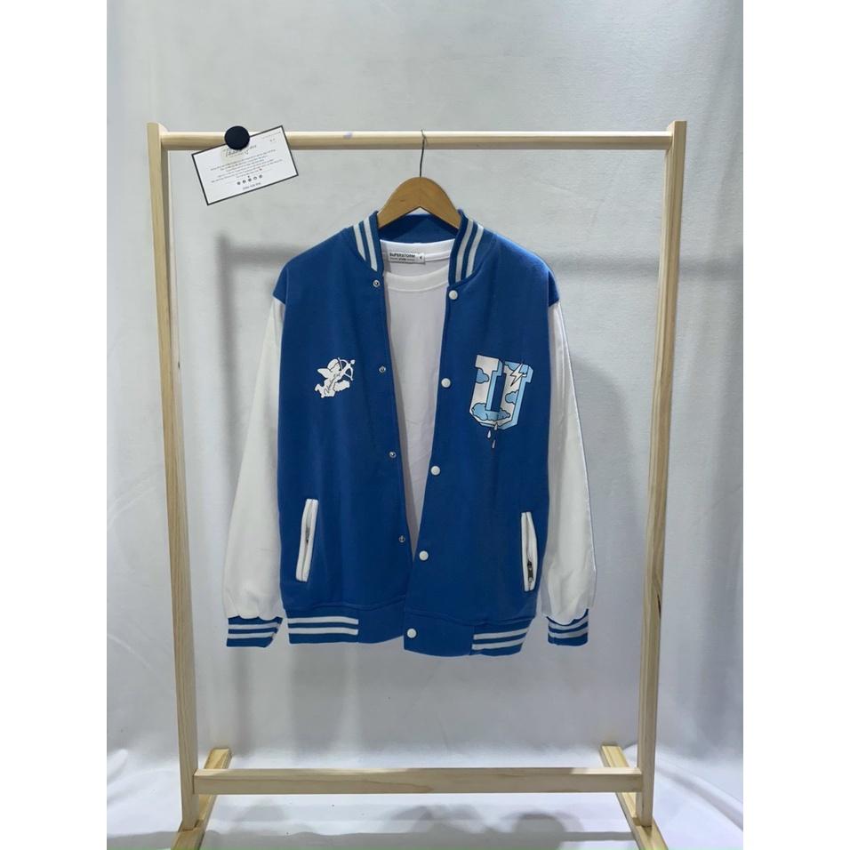 Áo varsity jacket ullzang - Áo khoác Bomber unisex UNDERTRAP 3 màu unisex phối bo siêu hot