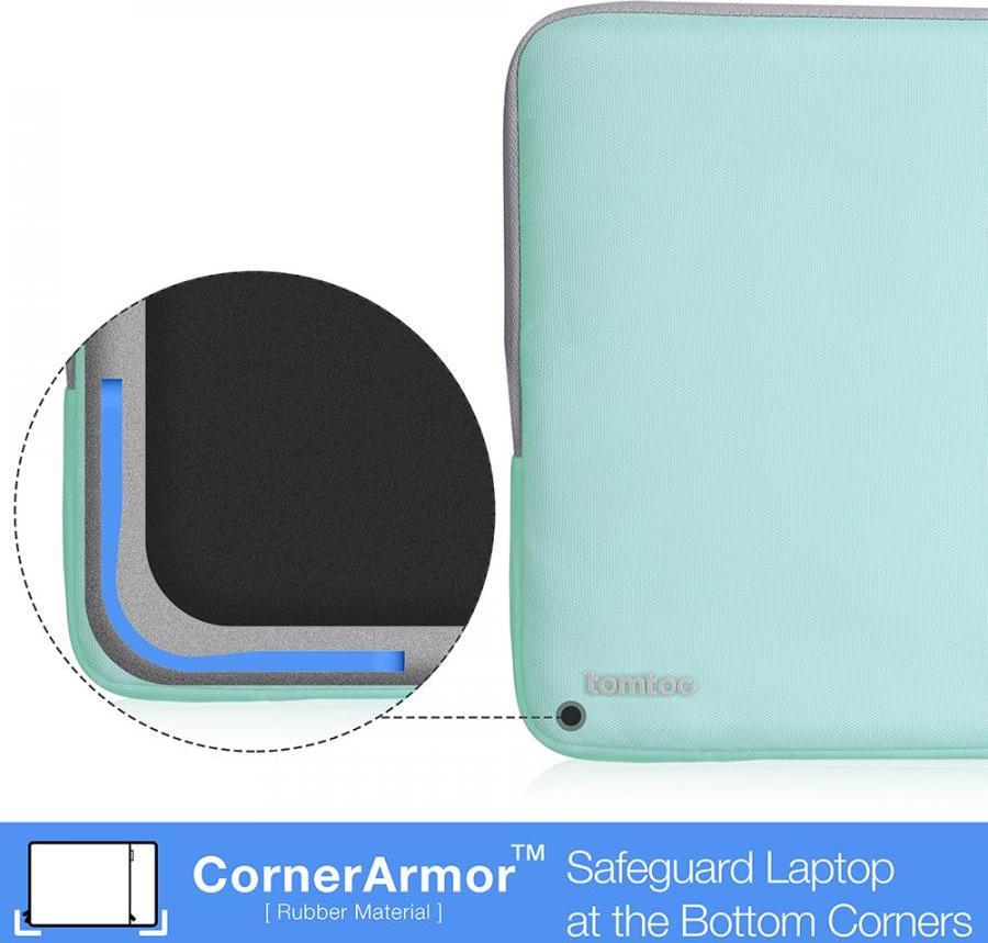 Túi Chống Sốc Tomtoc A13 360° Protective Surface, Laptop, Macbook Pro 13” Light Blue
