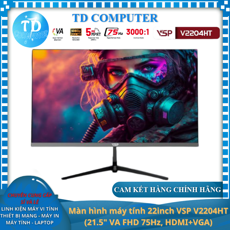 Màn hình máy tính 22inch VSP V2204HT - Hàng chính hãng VSP phân phối