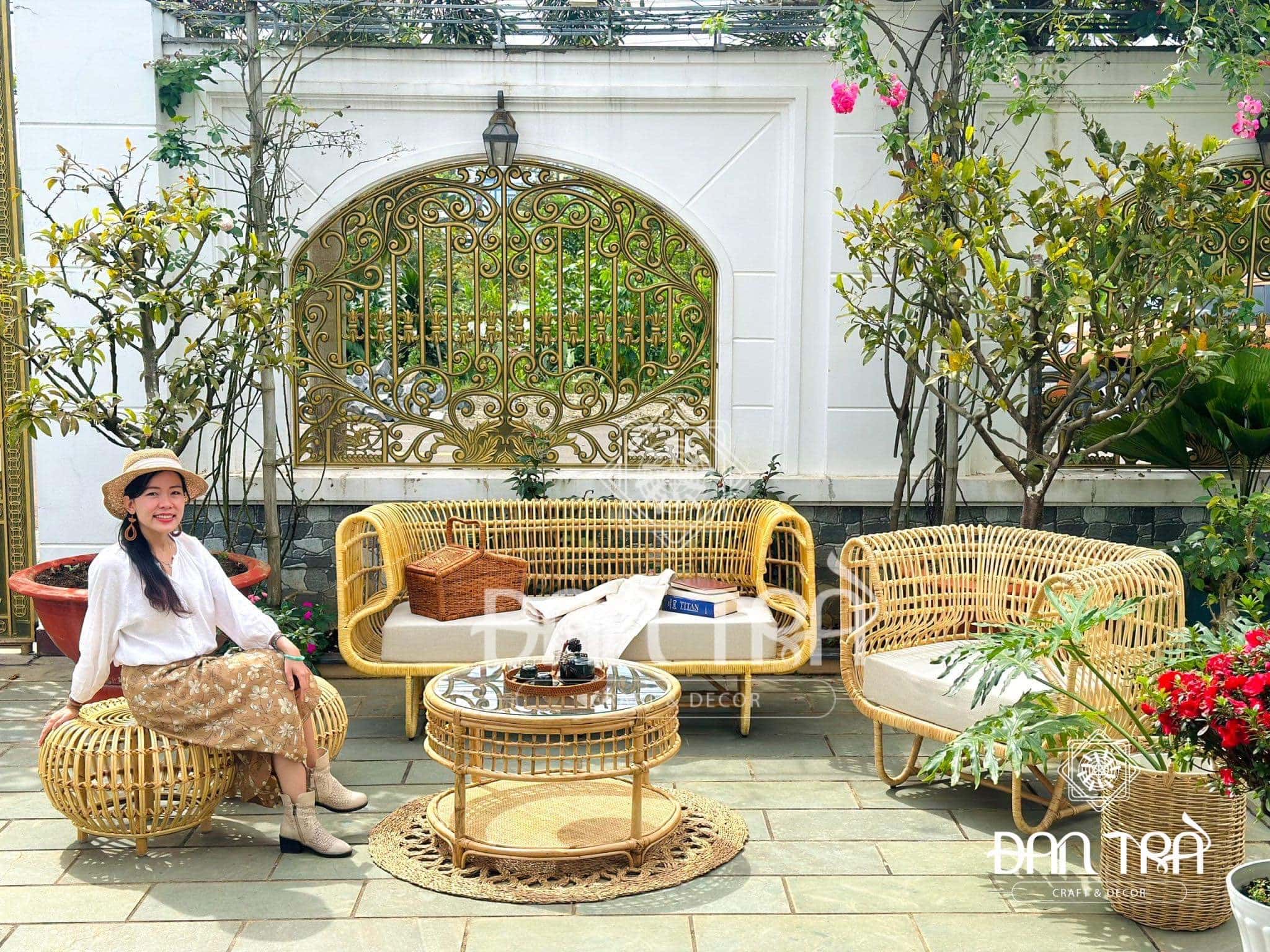 Ghế Mây Đơn Nest Dáng Vuông Cao Cấp - Ghế Mây Thư Giãn-Ghế Mây Decor Phòng-Nội Thất Mây Tre Đan