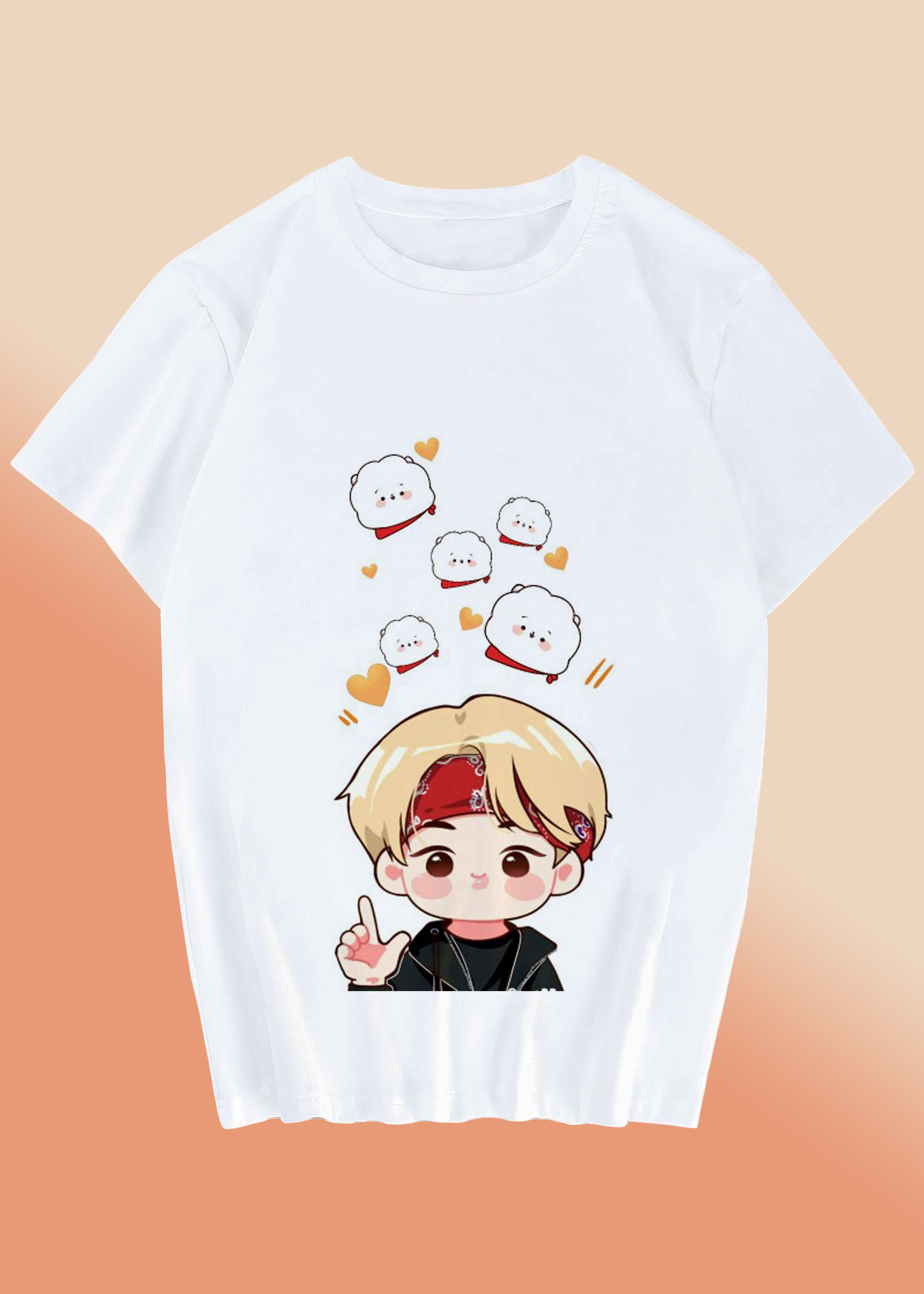 Áo BTS JIN RJ BT21 áo phông in hình chibi BTS