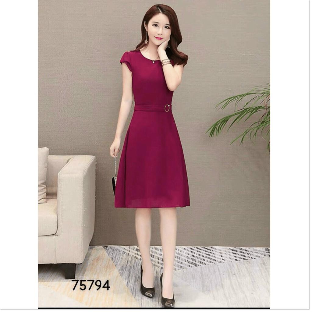ĐẦM VOAN CHIFFON DÁNG SUÔNG,HỌA TIẾT TRƠN NHƯNG KHÔNG KÉM PHẦN SANG TRỌNG THỜI TRANG MỚI KME