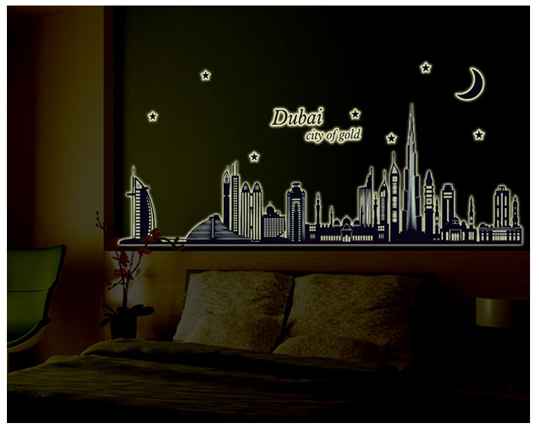 Decal dán tường Dạ quang Dubai AmyShop DDQ001