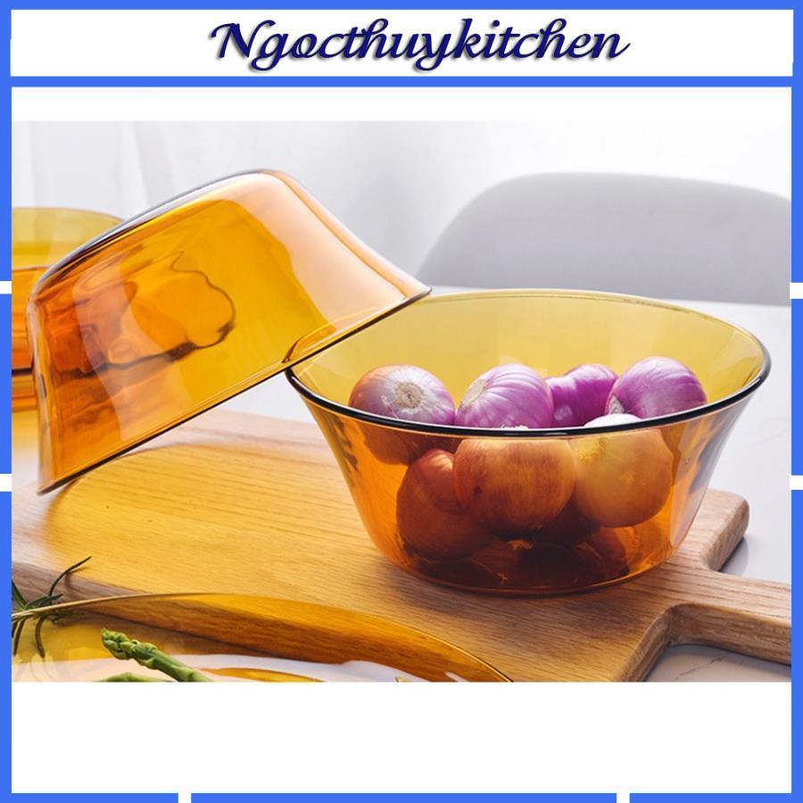 Tô Vàng Amber 17cm-23cm Thủy tinh cường lực cao cấp Pháp