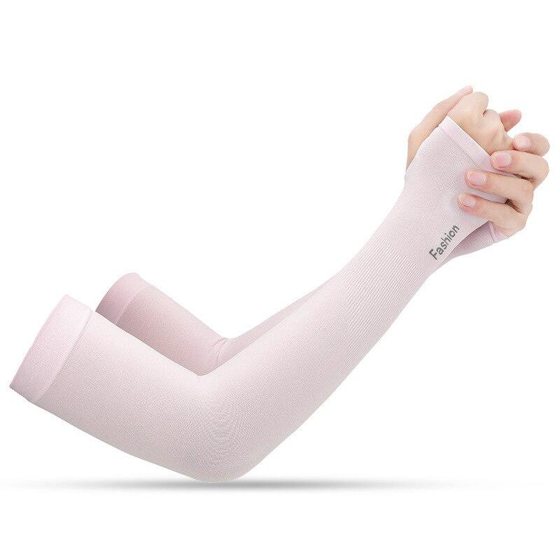 Outdoor Cooling Ice Silk Arm Sleeves Sun Protection Cuff Arm Warmers for Cycling Basketball Football Running Sports Women Men