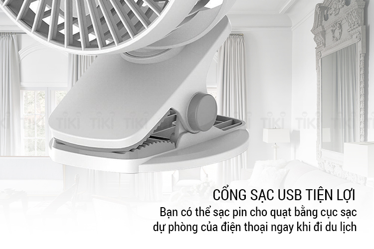 Quạt sạc Comet CRF0705 (5W)- Quạt mini siêu mát cho NV văn phòng, học sinh sinh viên...sạc USB tiện dụng - Hàng chính hãng