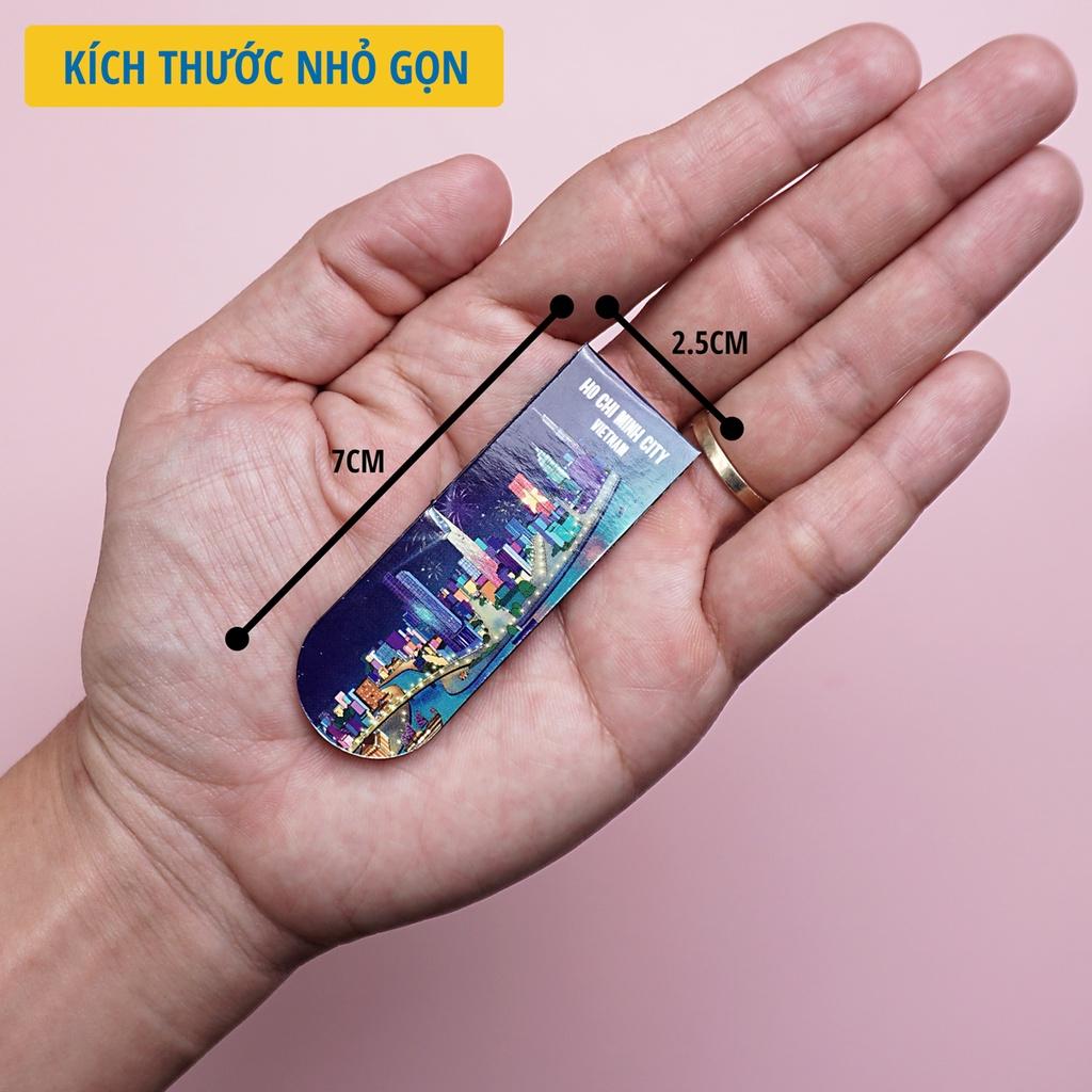 Magnetic Bookmark Đánh Dấu Sách Nam Châm Saigonir Size 2.5x7cm Hình ảnh đặc trưng Việt Nam Lực hút Magnet Mạnh Souvenir