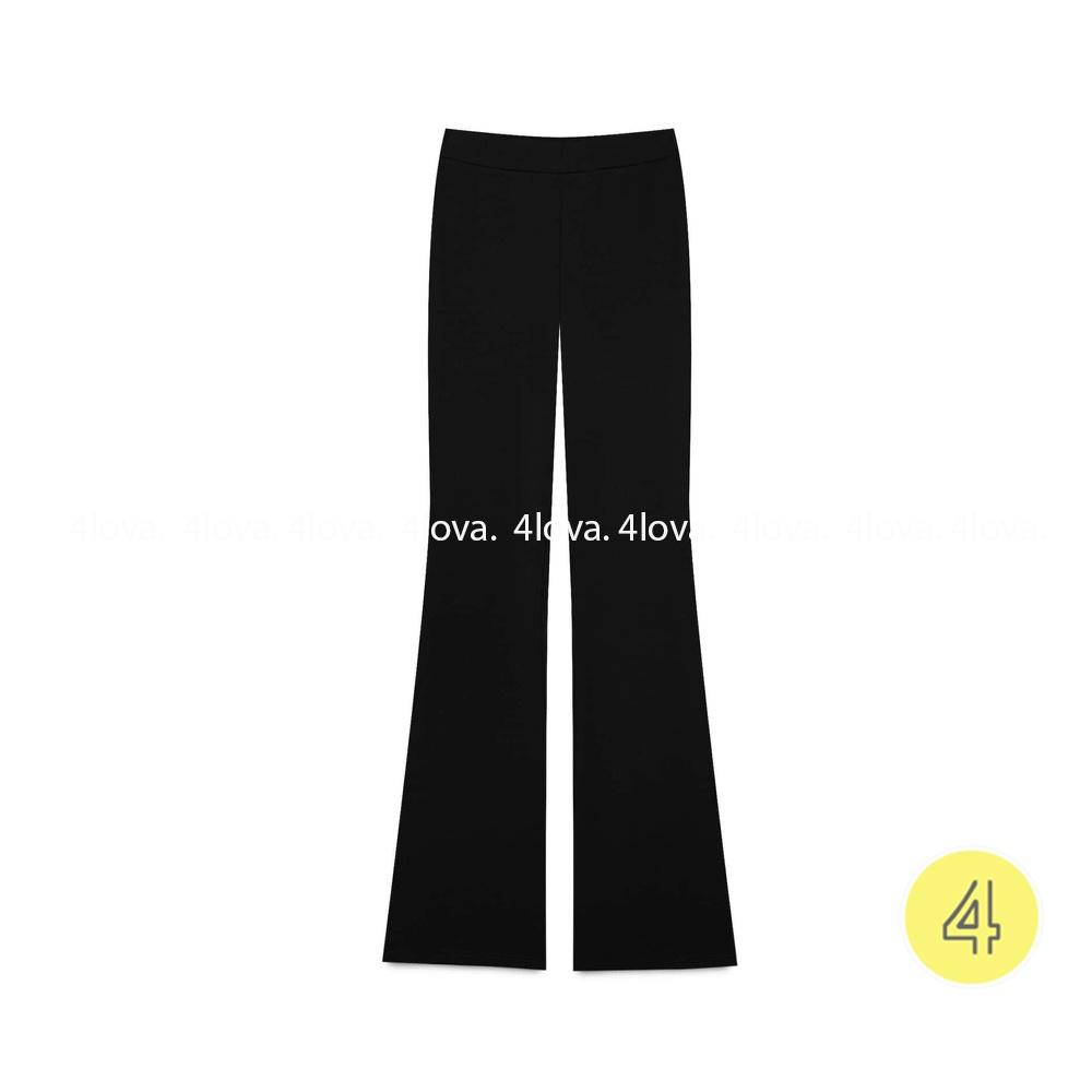 Quần ống loe 4Lova nữ lưng cạp cao co giãn form đẹp legging bigsize chất cotton dày dặn dáng dài Q13