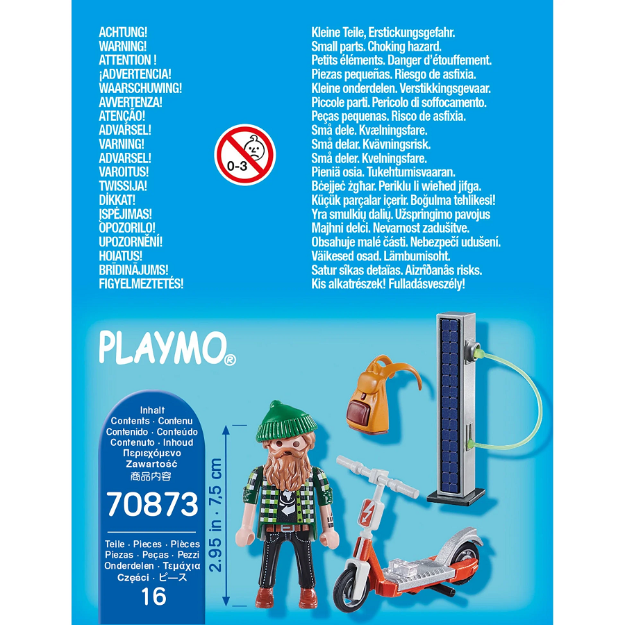 Đồ chơi mô hình Playmobil - Nhân vật Người đàn ông và xe trượt điện