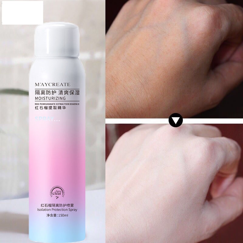 Kem Xịt Chống Nắng Dưỡng Trắng Da, Che Khuyết Điểm Maycreate Moisturizing Spray 150ml