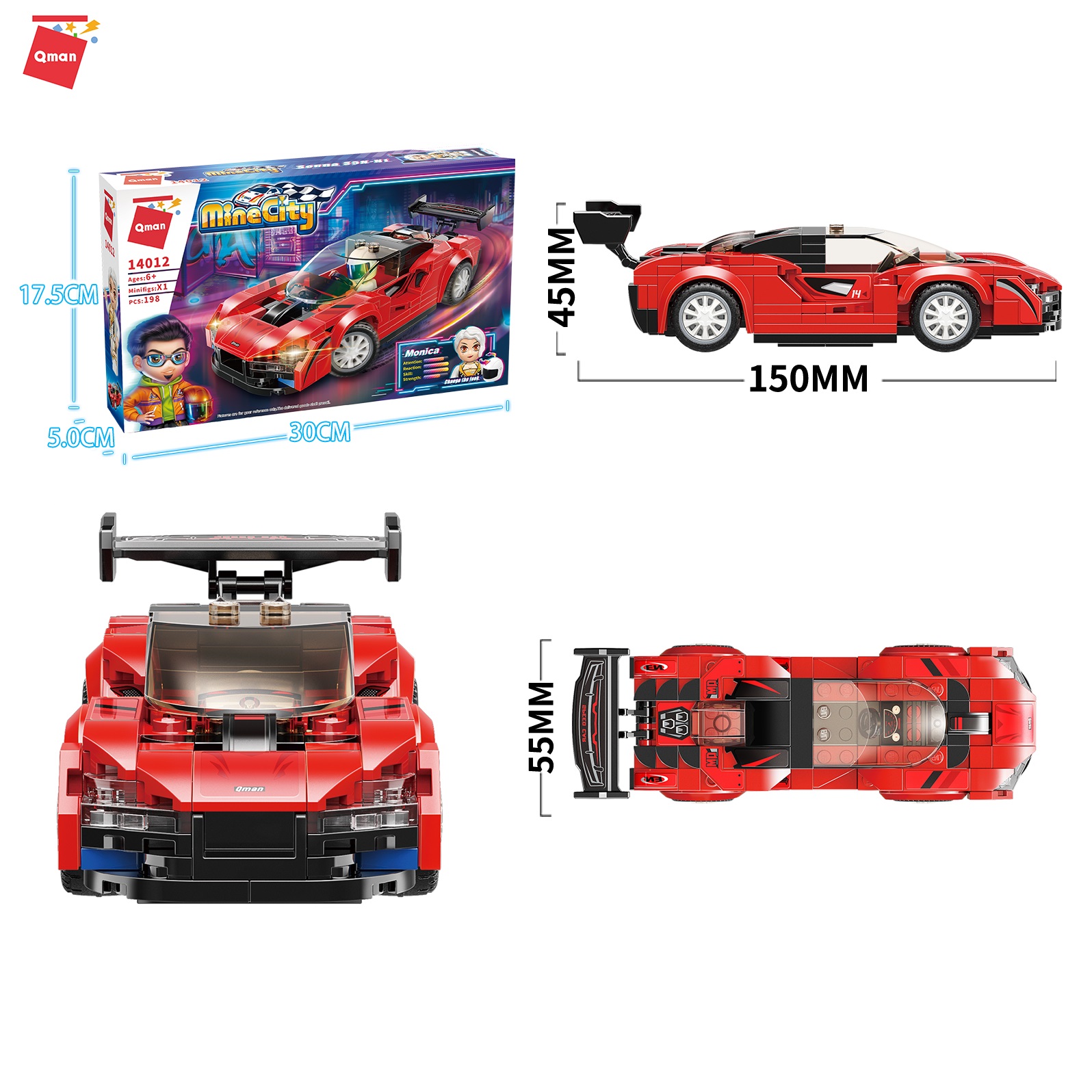 Đồ chơi xếp hình lắp ráp Qman - Các loại xe đua - Dành cho bé từ 6 tuổi