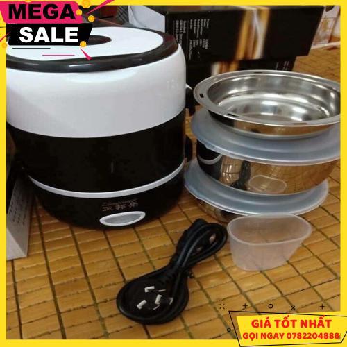 Nồi Cơm Điện Mini 3 Tầng Inox - Hộp Cơm Điện - Giao Hàng Toàn Quốc