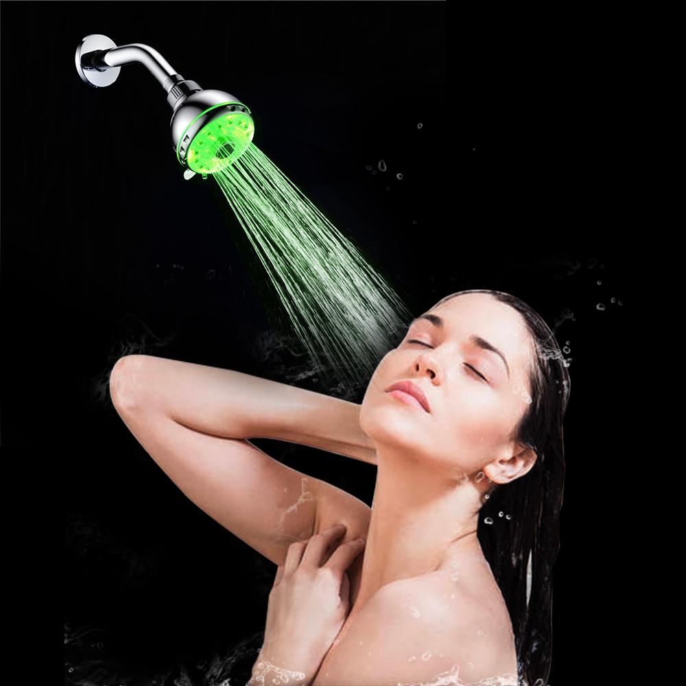 Đầu vòi hoa sen dạng mưa có đèn led có thể tự động thay đổi màu sắc