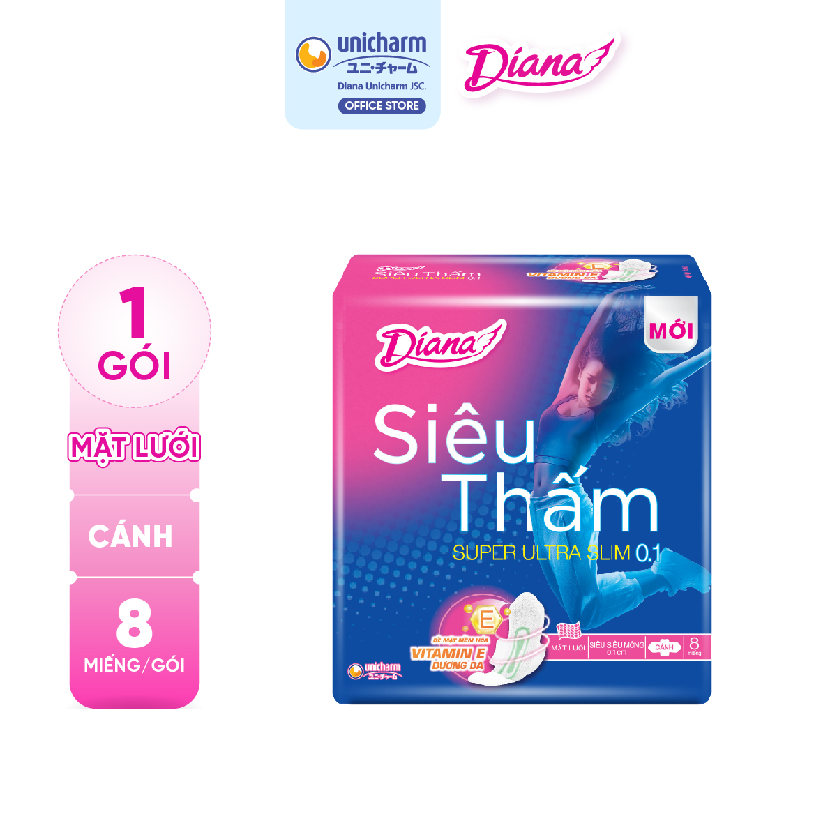 Combo 6 Băng Vệ Sinh Diana Siêu Thấm Siêu Mỏng 0.1
