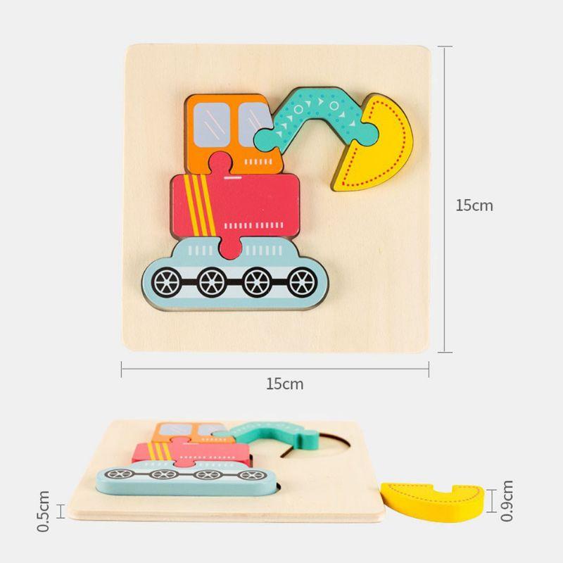 Tranh ghép hình 3d bằng gỗ cho bé 1 2 3 tuổi, Đồ chơi ghép hình gỗ nổi 3D ngộ nghĩnh, nhiều chủ đề