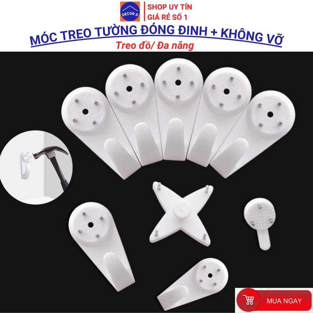 Móc đinh đóng tường treo vật dụng, treo đồ không cần khoan, đóng không vỡ tường