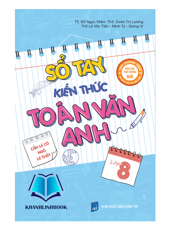 Sách - Sổ Tay Kiến Thức Toán Văn Anh - Lớp 8