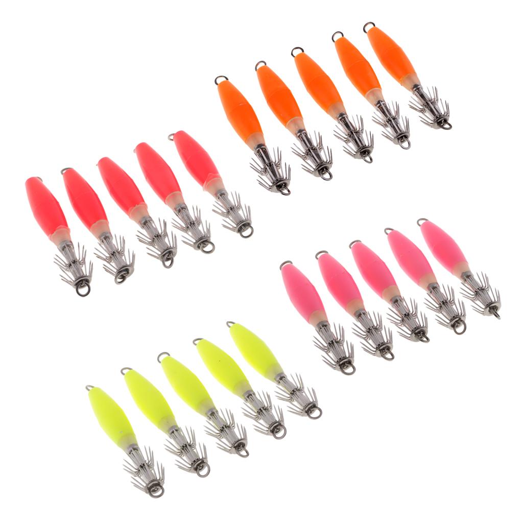 5pcs Sea Fishing Squid Octopus Hook Saltwater Fishing Lure Hard Bait