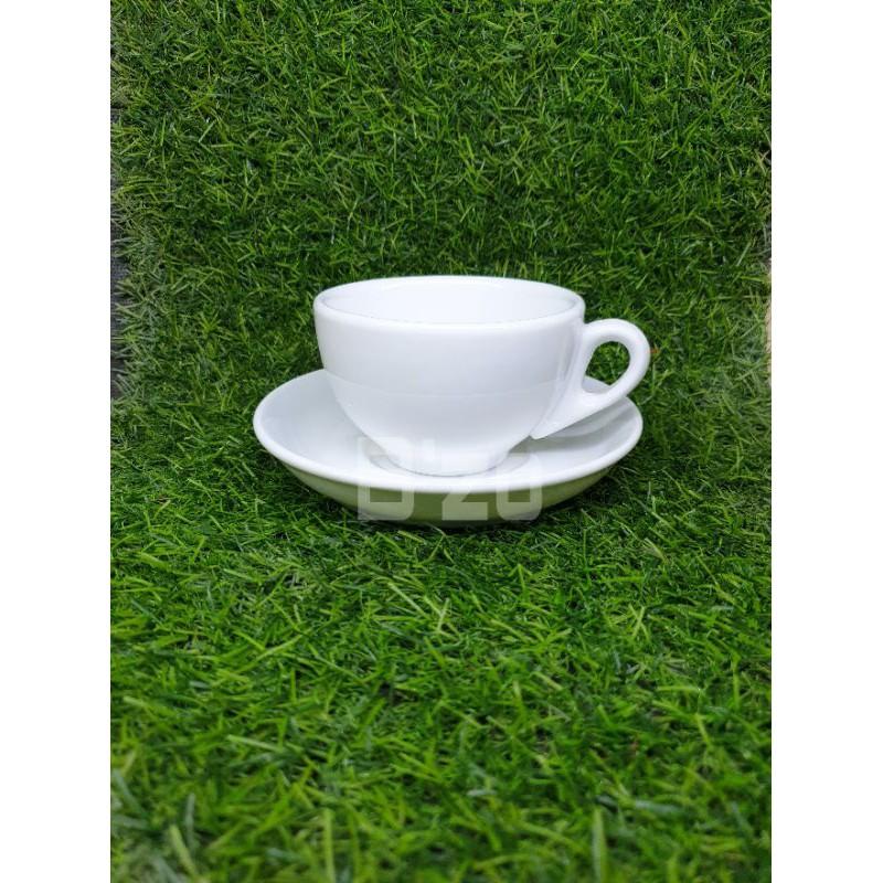 Bộ cốc capu 220ml kèm đĩa kê sứ, cốc uống nước, cốc capuchino, cốc uống cà phê, cốc sứ Bát tràng. Được chọn màu