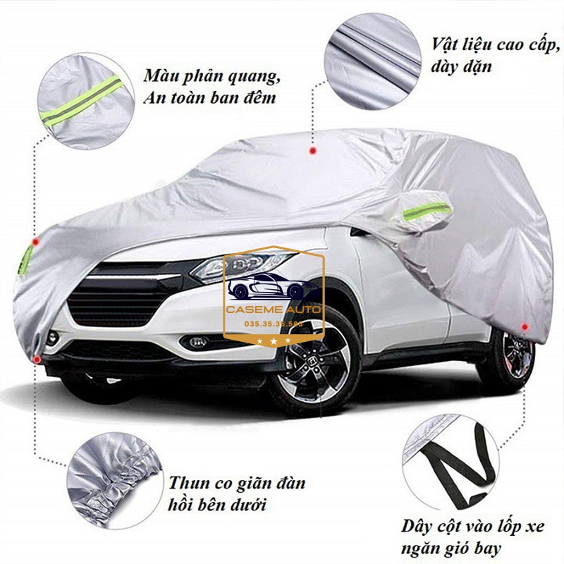 [PEUGEOT] Bạt phủ xe ô tô tráng nhôm cao cấp các xe hãng PEUGEOT, 3 lớp chống nóng, chống thấm, chống bụi - Hàng Chính Hãng