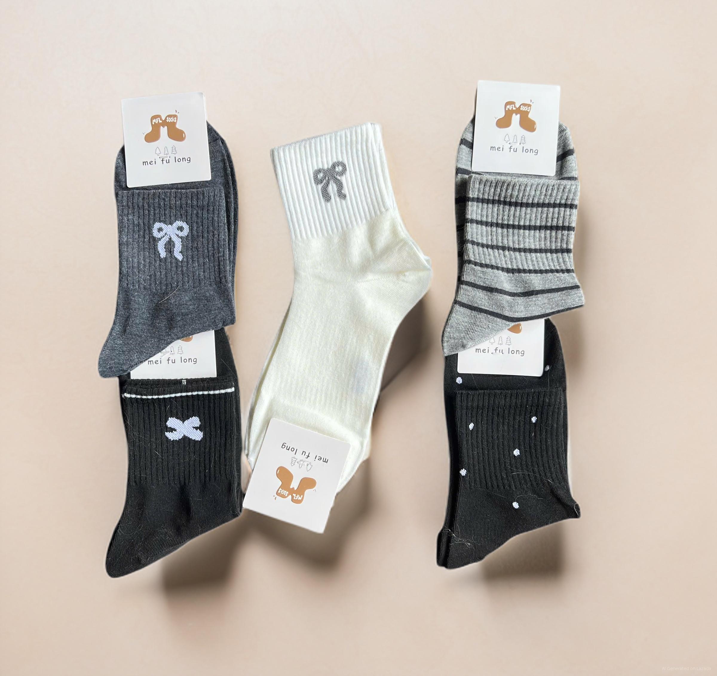 SET 5 ĐÔI TẤT VỚ NỮ CAO CỔ MÃ 24 DÀNH CHO NỮ