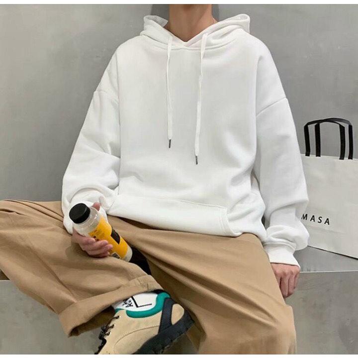 Áo hoodie Unisex in basic trơn độc đáo / Áo hoodie Unisex nhiều màu form rộng vải nỉ dầy ấm phong cách Thời Trang