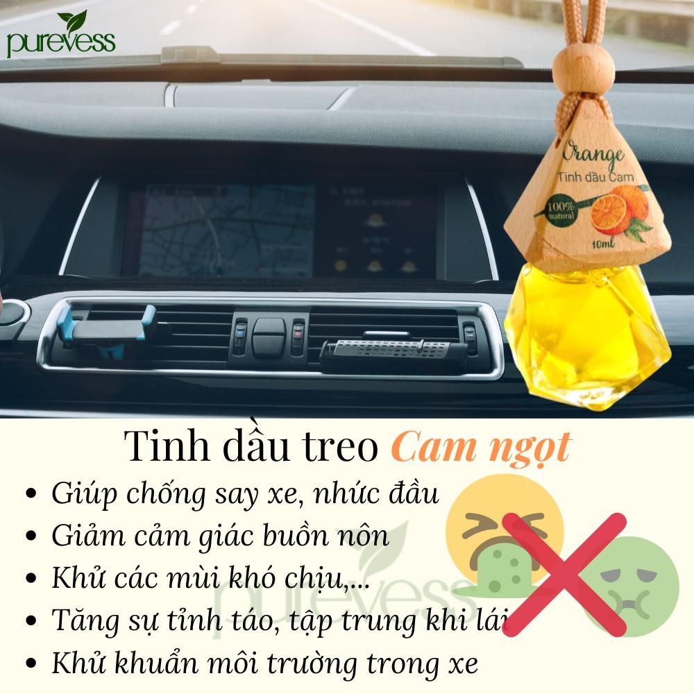 Tinh dầu treo xe ô tô Purevess - giúp khử mùi xe hơi, làm thơm phòng, thư giãn, đuổi muỗi (8 mùi chọn lựa)