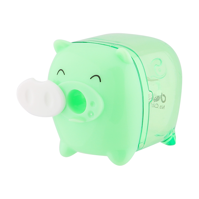 Combo 3 Máy gọt bút chì- mini Deli 557 Piggy 1-hole sharpener w/canister φ7mm Giao màu ngẫu nhiên