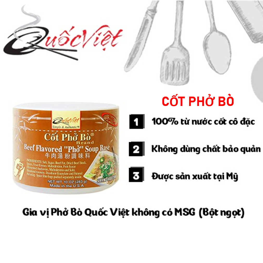 Gia vị Cốt Phở bò Quốc Việt - Hộp 300g - VN10450